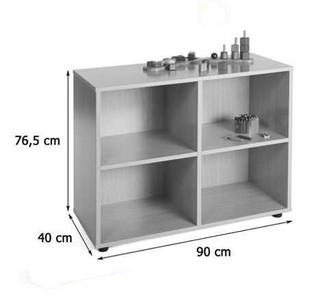 Mueble casillero con 4 casillas 90x76.5x40 Cm.